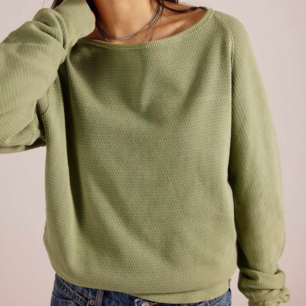 NWT Free People -  we the free Jess long sleeve sage green color Size small